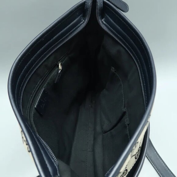 GUCCI Navy Cloth Shoulder Bag 597-021325 - Picture 10 of 12